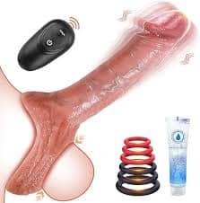 Male Sex Toys 2.6'' Penis Sleeve - Sex Toys Penis Extender with 10 Vibrating Modes,