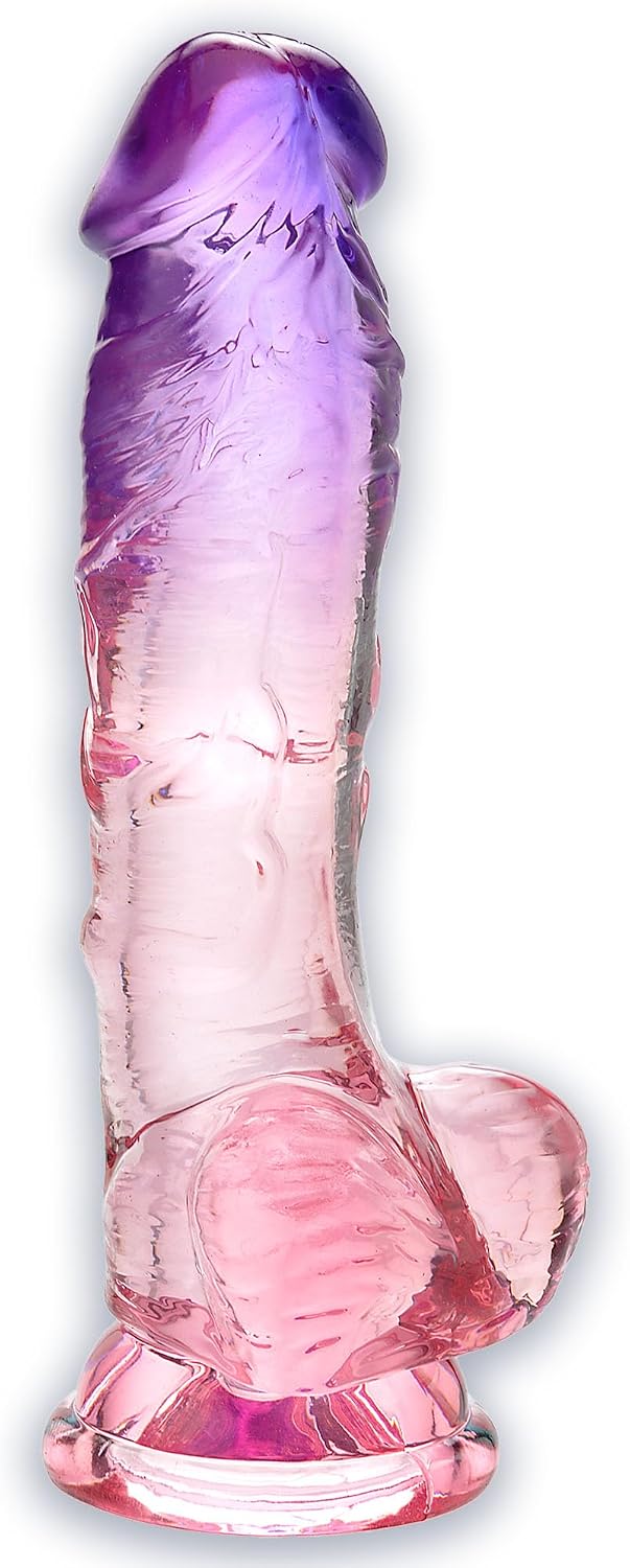Adam & Eve Sunset Dreams Dildo 7.5 in. Multicolor Flexible Realistic Dildo with Firm Shaft Veins Balls