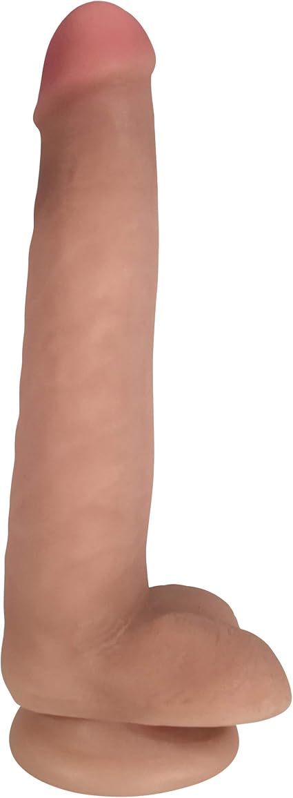 Easy Riders 8 Inch Dual Density Dildo with Balls - Flesh