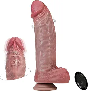 12 Inch Huge Dildo with Remote Control, 2.9'' Diameter Thick Dildo | 9 Vibration Modes, Big Realistic Dildo with Suction Cup, Hands-free, Soft Silicone, Waterproof, G-spot Vagina Anal Stimulator
